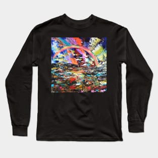 Rainbow Abstract Landscape 282 Long Sleeve T-Shirt